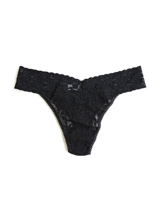 Signature Lace Thong - Black