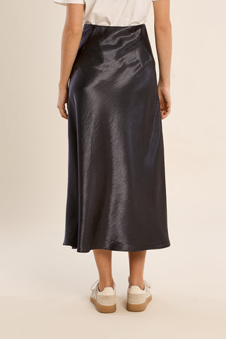 The Addison Maxi Skirt - Gun Metal