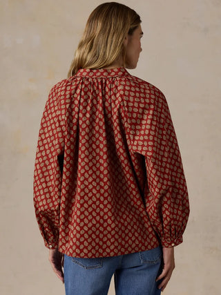 Coastal Poplin Eleanor Top