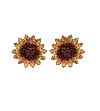 Luxe Sunflower Studs