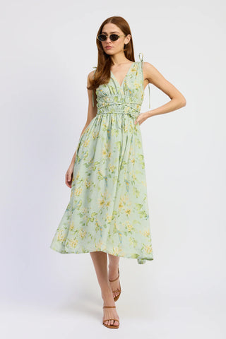 Rylee Midi Dress - Sage Olive Yellow