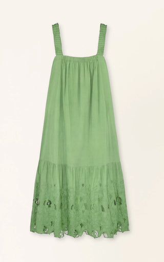 Monaco Dress - Mint Embroidered Deco