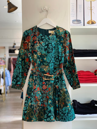 Diandra Dress - Teal Floral