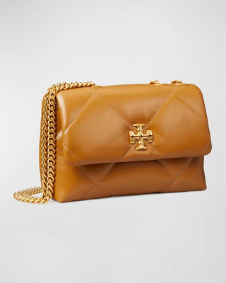 Kira Diamond Quilt Small Convertible Shoulder Bag - Classic Chesnut