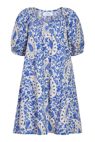 Day Dress - Steel Paisley