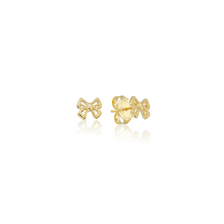 Bow Studs - Brushed Gold