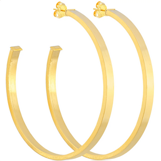 Lunaria Hoops - Brushed Gold