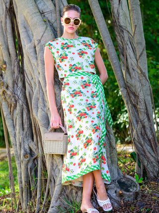 Winnifred Skirt - Strawberry Garden