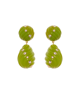 Raeni Drop Earrings in Olive