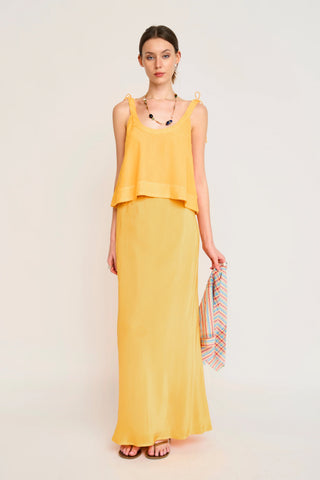 Santander Silk Skirt - Marigold
