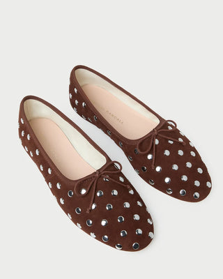 Landon Soft Ballet Flat - Espresso/Silver