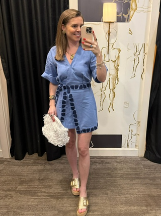 Acacia Mini Dress - Sea Blue