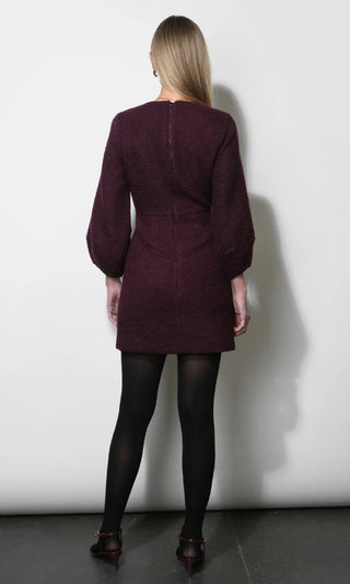 Rayna Bubble Sleeve Tweed Mini Dress