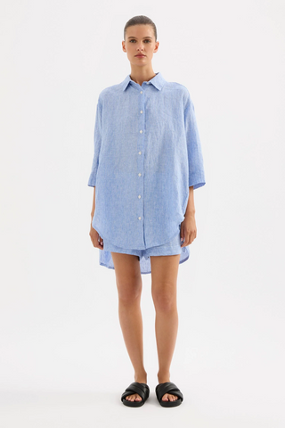 Layla Lounge Shirt - Blue