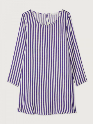 Shaning Dress - Purple Stripes