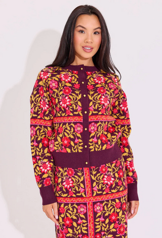 Meredith Cardigan - Golden Floral