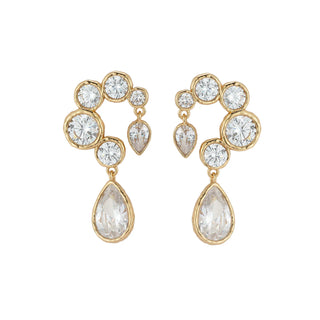 Finley Drop Earrings - Gold/Clear