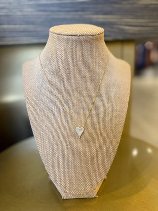 Small Pave Heart Necklace