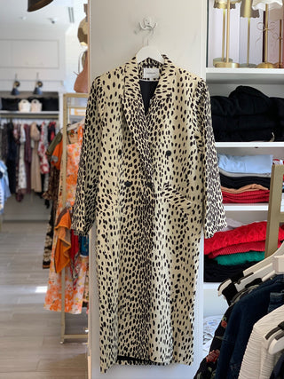 Bowery Coat - Leopard Linen
