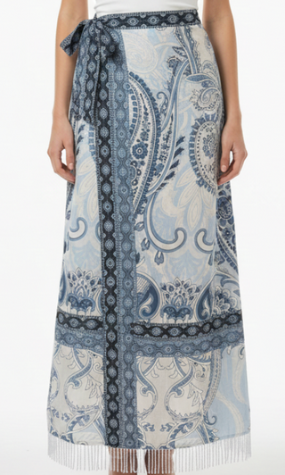 Wiley Wrap Skirt - Blue Myth