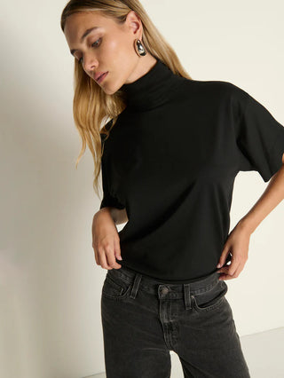 Fable Turtleneck Tee - Jet Black
