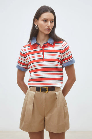 Paillis Striped Polo Knit