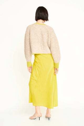 Fargo Knit Jacket In Sand/Lemongrass