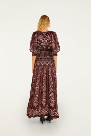Liz Burgundy Maxi Dress