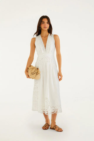 Off-White Richilieur Sleeveless Midi Dress
