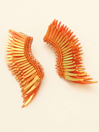 Midi Madeline Earrings - Metallic Orange