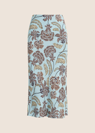 The Jojo Skirt - Sky Paisley Floral