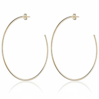 Jillian Hoops - Brushed 18K Gold Plated
