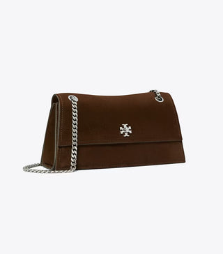 Kira Turnlock Suede Shoulder Bag