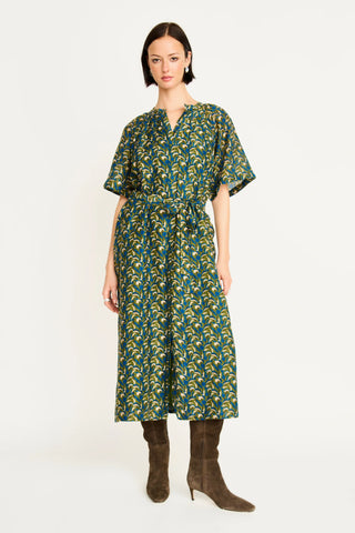 Somerset Dress In Verdant Cattail