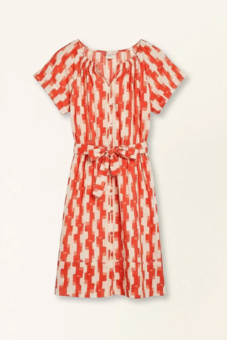 Vienna Short Dress In Cherry Hopscotch